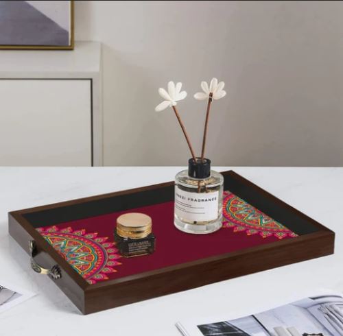 Aesthetically Printed  Designer wooden Trays for serving (Starting 12x18 Inches)