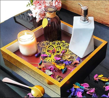 Decorative Wood Tray for Centre Table (Starting 9x9 Inches)
