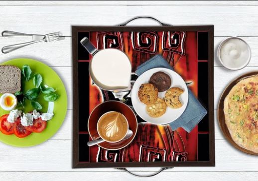 Fiery Serving Trays of Wood for Home Décor (Starting 9x9 Inches)