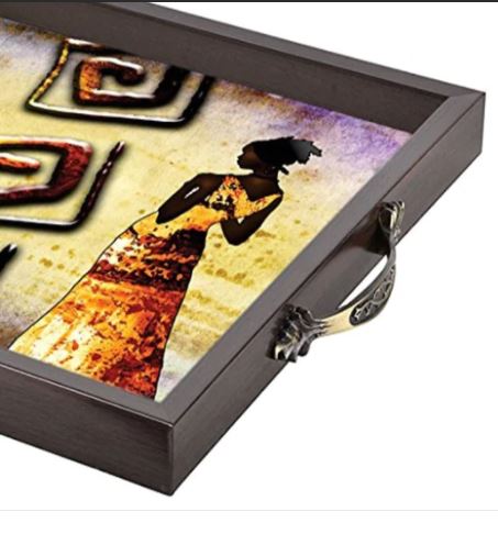 Tea Wooden Tray for serving Food and Snacks (Starting 9x9 Inches)