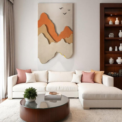 Abstract Horizon Birds Landscape Art (60 x 90 CM)