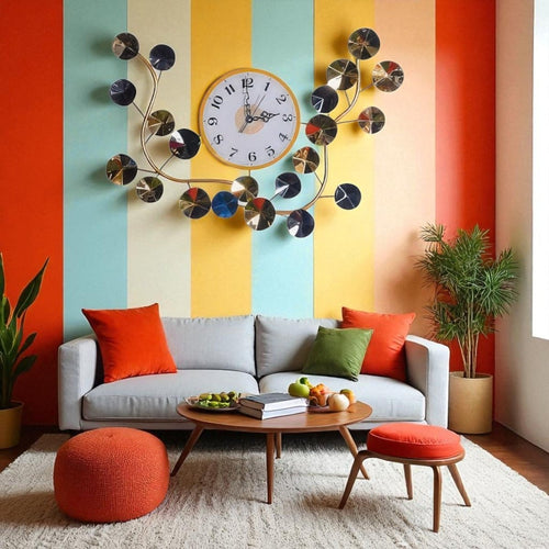 Aura Gold Sunburst Wall Clock (28.8 x 19.7 Inches)