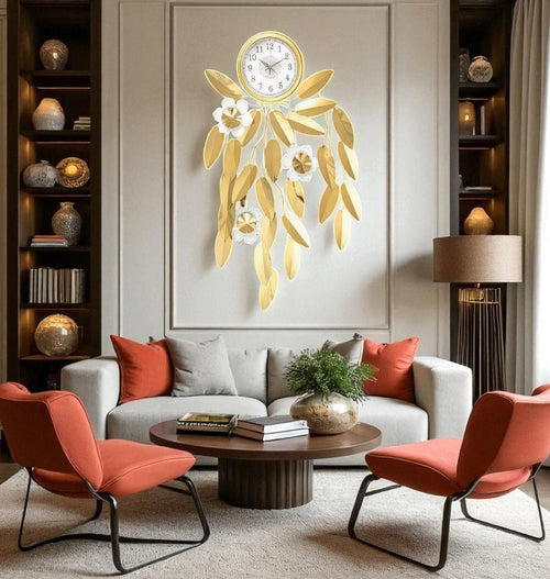 Cascading Bloom Timepiece (42 x 23 Inches)