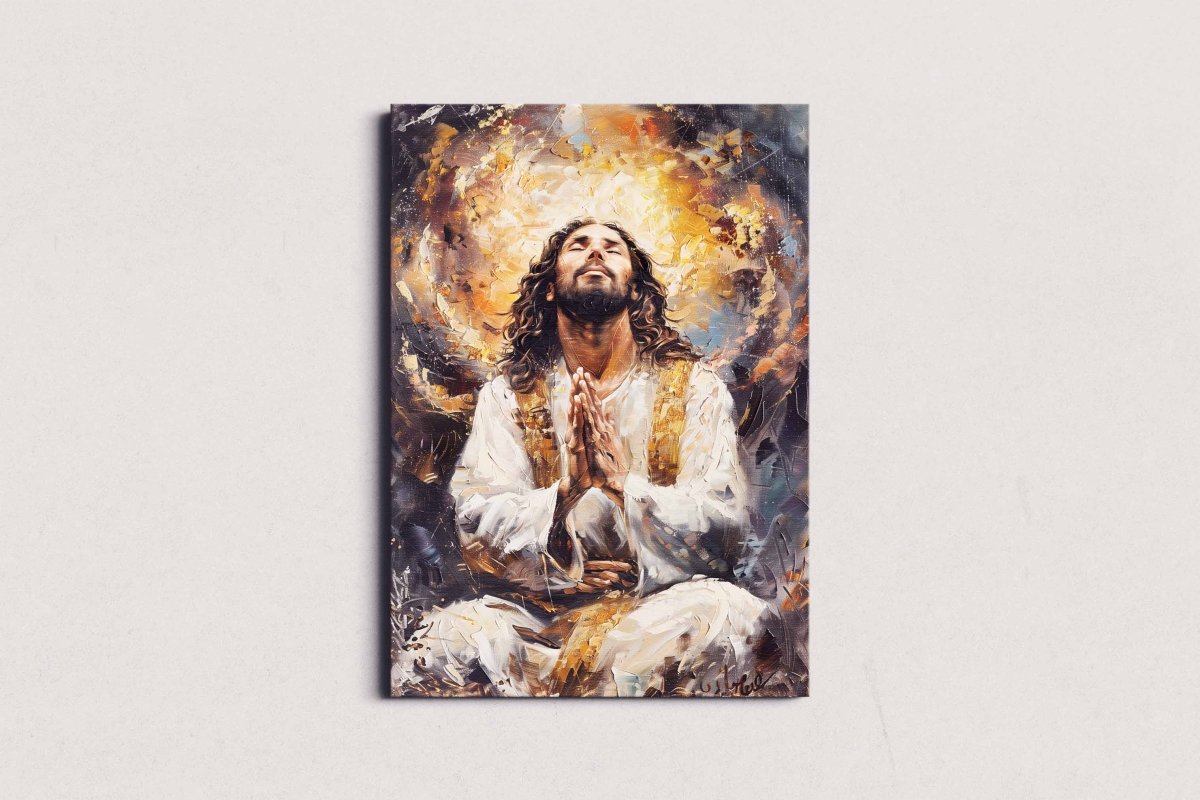 Christ:The Burdened Savior Canvas Wall Painting (24 x 36 Inches)