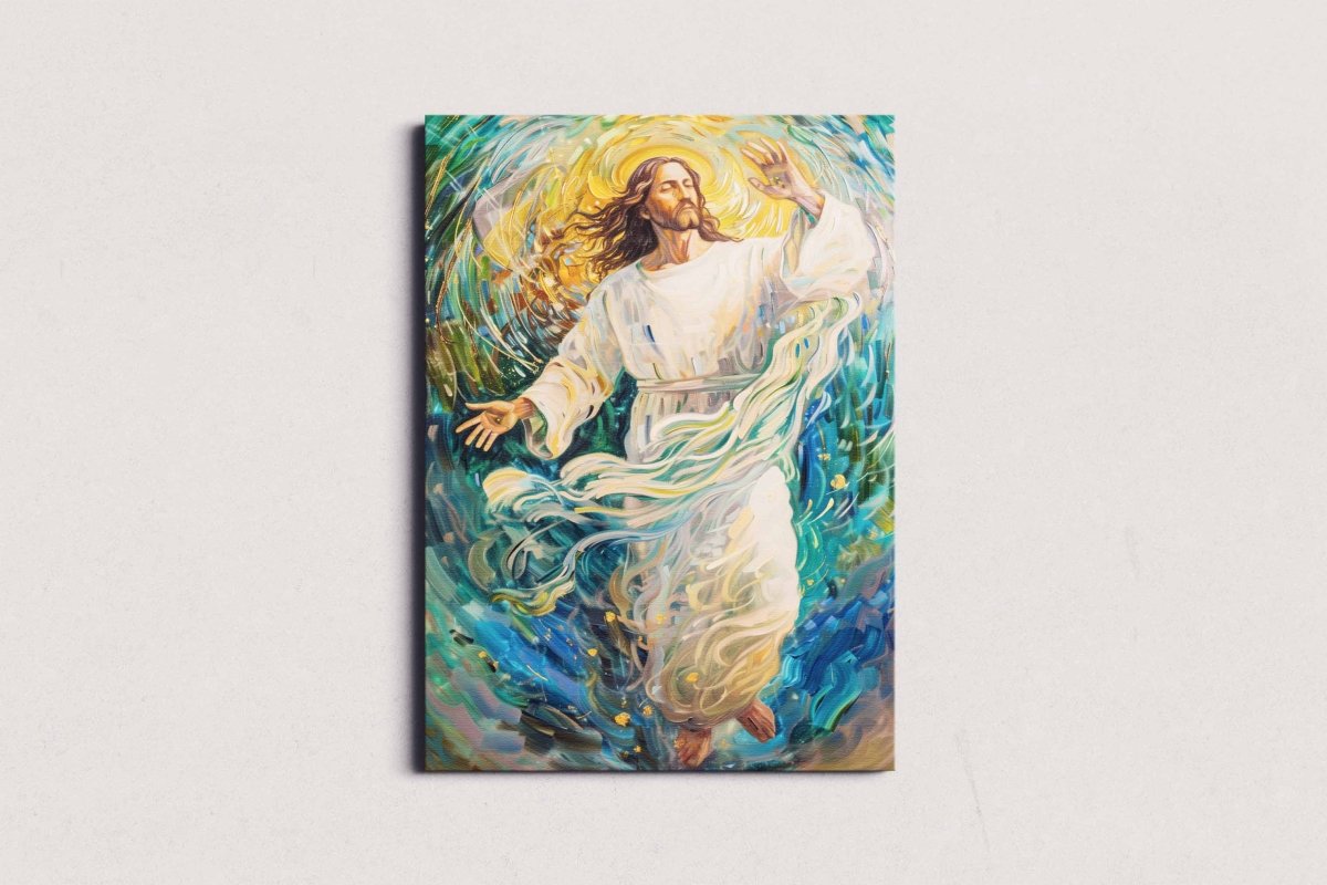 Jesus:Dominion Over Tempest Canvas wall art (24 x 36 Inches)