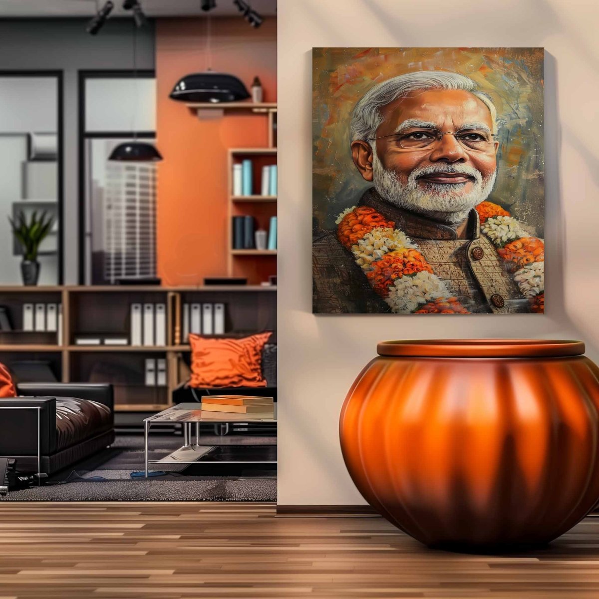 Modi: Beyond The Bloom Canvas Wall Painting (24 x 36 Inches)