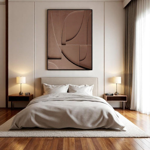 Organic Curves Embossed Artwork (40 x 70 CM)