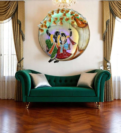 Radha - Krishna:Prem Leela Lumina (24 x24 Inches)