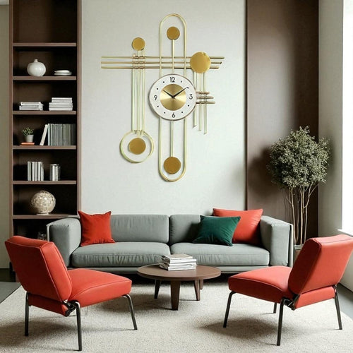 The Gilded Baton Timepiece (31.5 x 24 Inches)