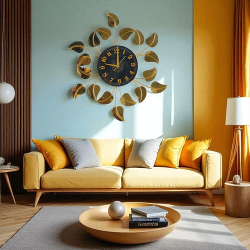 The Golden Sprout Timepiece (25 x 25 Inches)