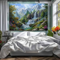 Thumbnail for Waterfall : The Cascade in the Clouds Canvas Wall Painting (36 x 24 Inches)