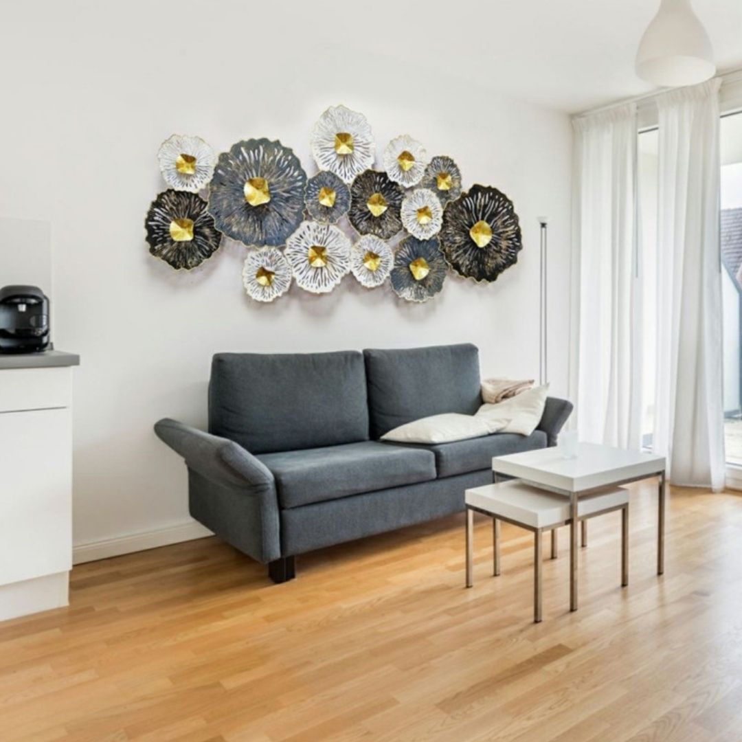 14 Giant Etching designed Abstract wall art plates (60 x 27 Inches)