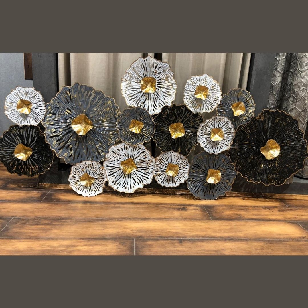 14 Giant Etching designed Abstract wall art plates (60 x 27 Inches)