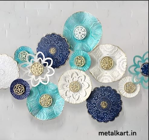 14 Nautical Circles Metallic Wall Art (48 x 24 Inches)