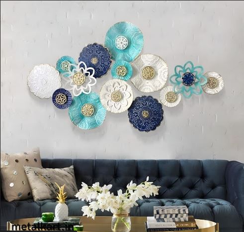 14 Nautical Circles Metallic Wall Art (48 x 24 Inches)