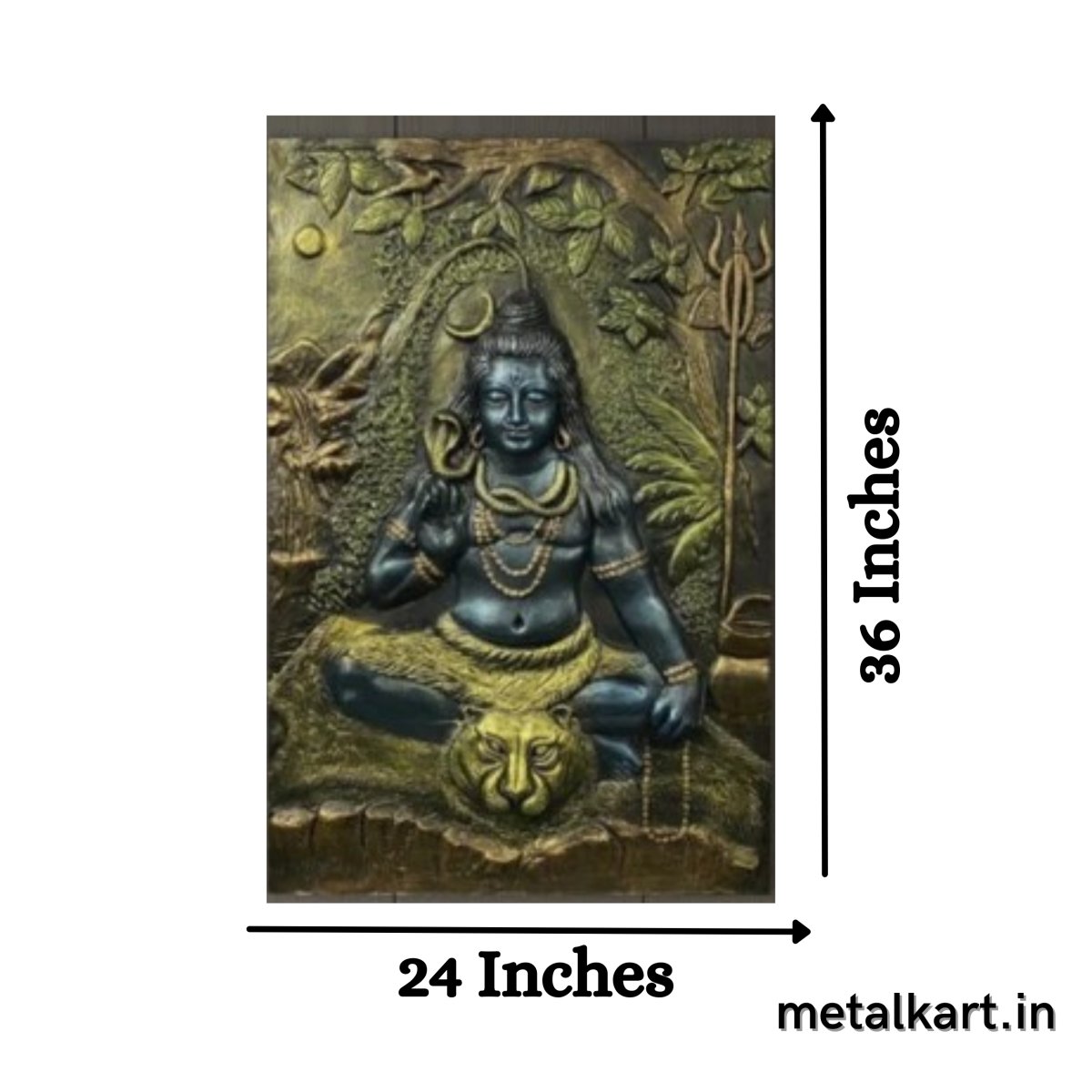 3D Shiv Mahadev Wall Sculpture (36 x 24 Inches)