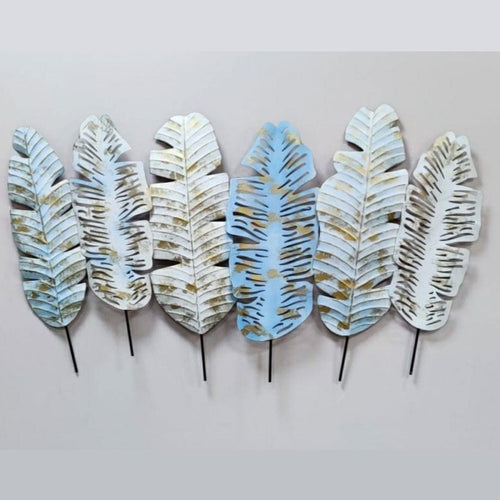 6 Mettalic Leaf Wall Decor (45 x 25 Inches)