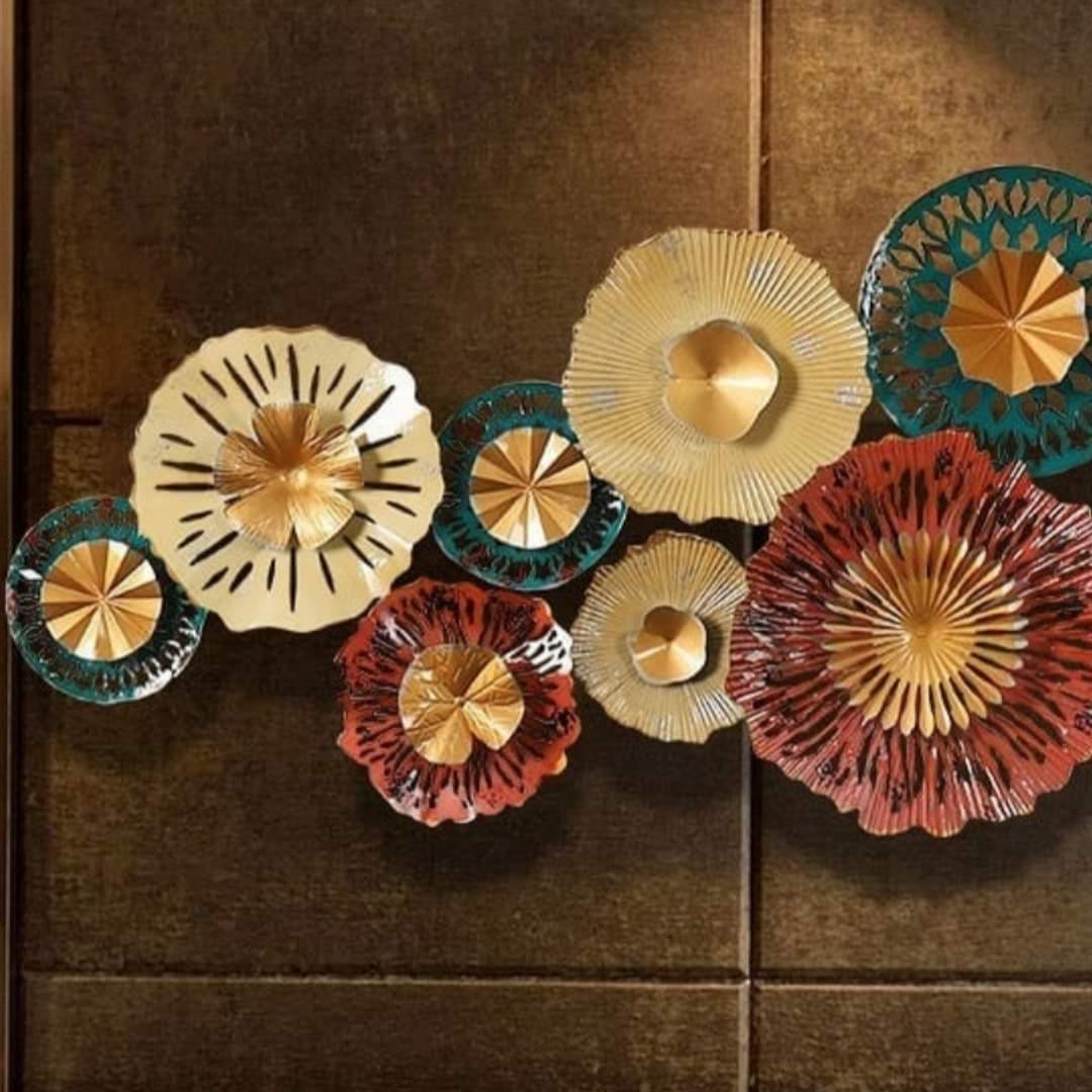 9 Big Iron Leafs Wall hanging Art (45 x 23 Inches)