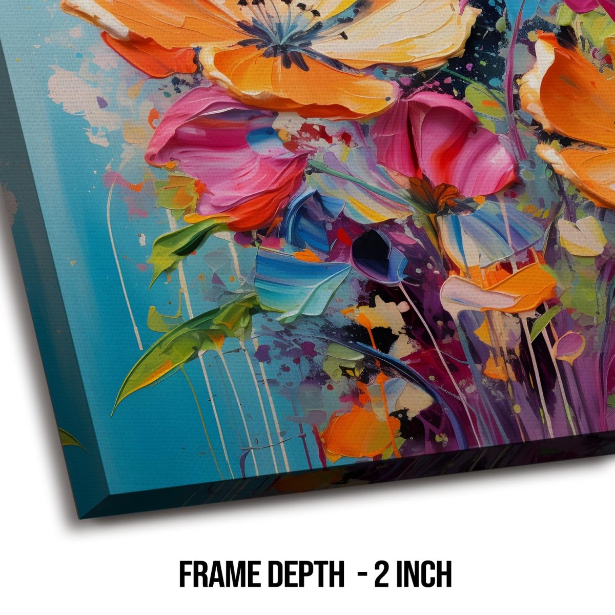 A Moment of Reflection Floral Canvas Wall Design (36 x 36 Inches)