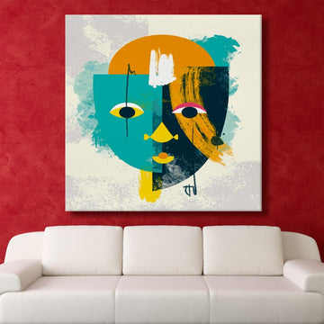 A Study in Angles Canvas Wall Art (36 x 36 Inches)