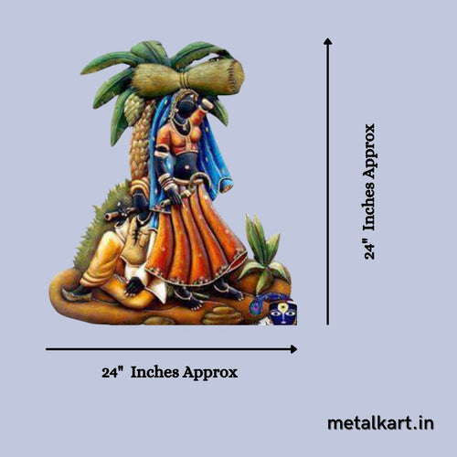 A Village morning Wall Art (24 x 24 Inches)