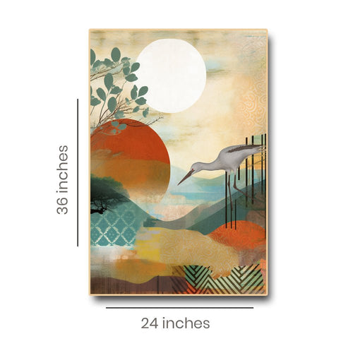 Abstract Nature Wall Hanging on Canvas (24 x 36 Inches)