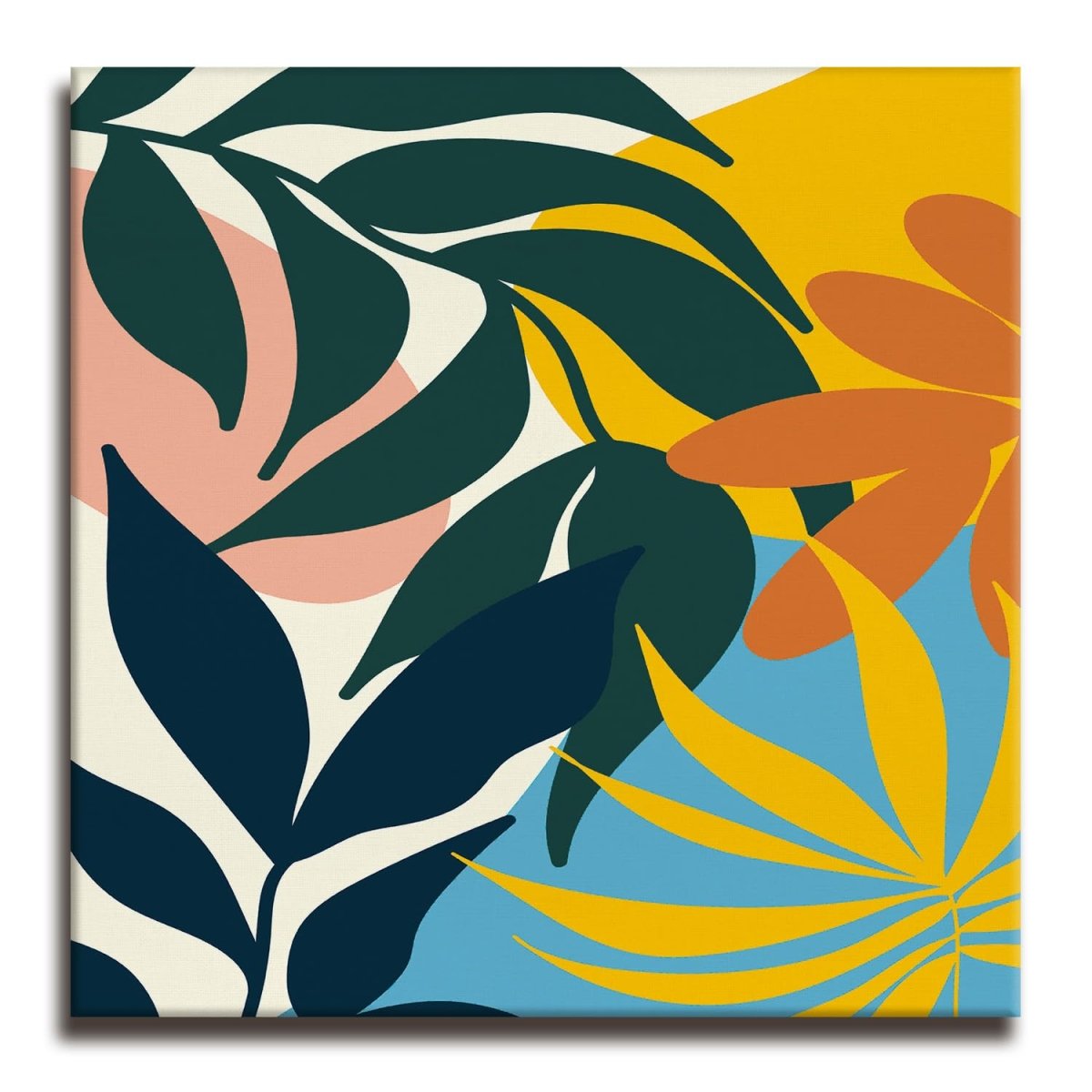 Abstract Oasis Canvas Wall Painting (36 x 36 Inches)