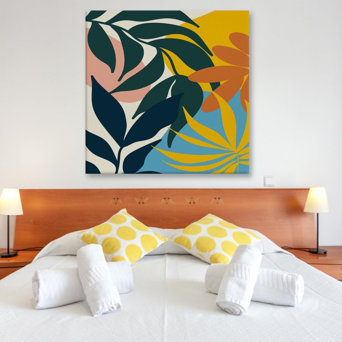 Abstract Oasis Canvas Wall Painting (36 x 36 Inches)