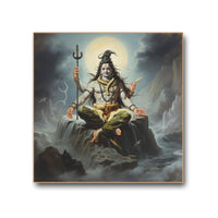 Thumbnail for Ananda Murthy Neelkantha Shiva Canvas Wall Designs (36 x 36 Inches)