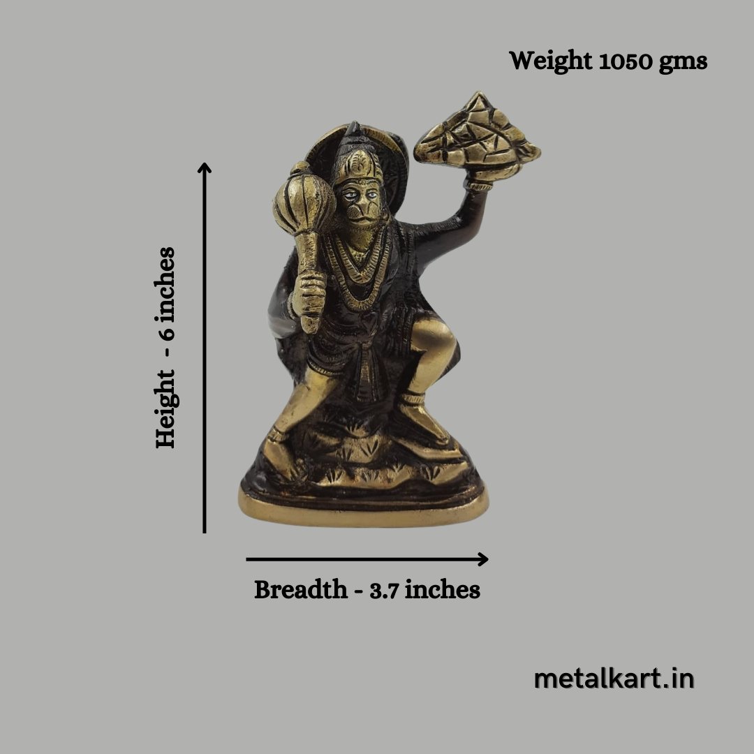 Bajrang bali Hanuman (Weight 1050 gms, Height 6 Inches)