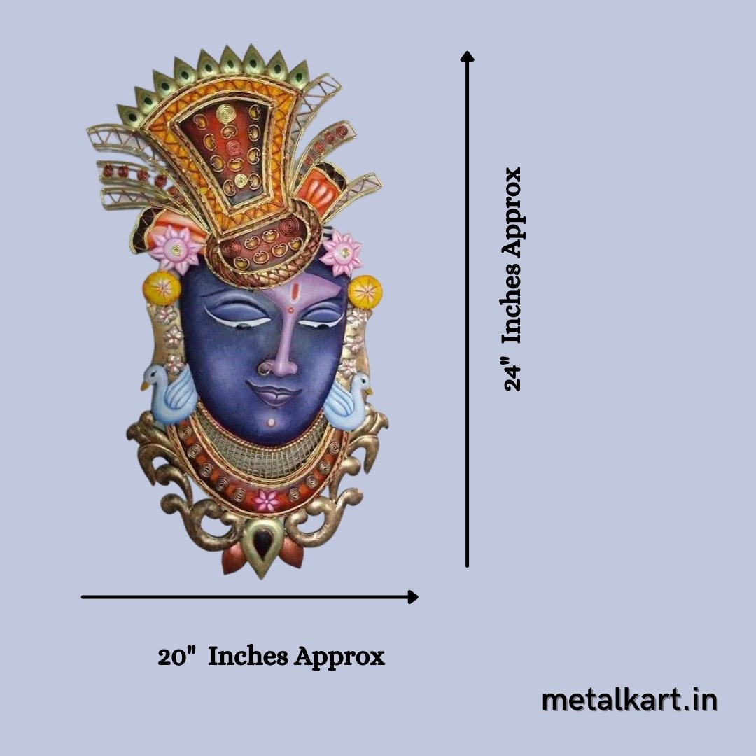 Bankey Bihari Ji Metallic Wall Art (24 x 20 Inches)