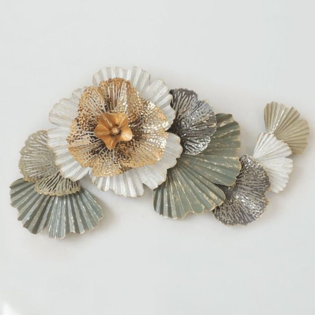 Big Iron flower wall mounted art (35.75 x 20 Inches)