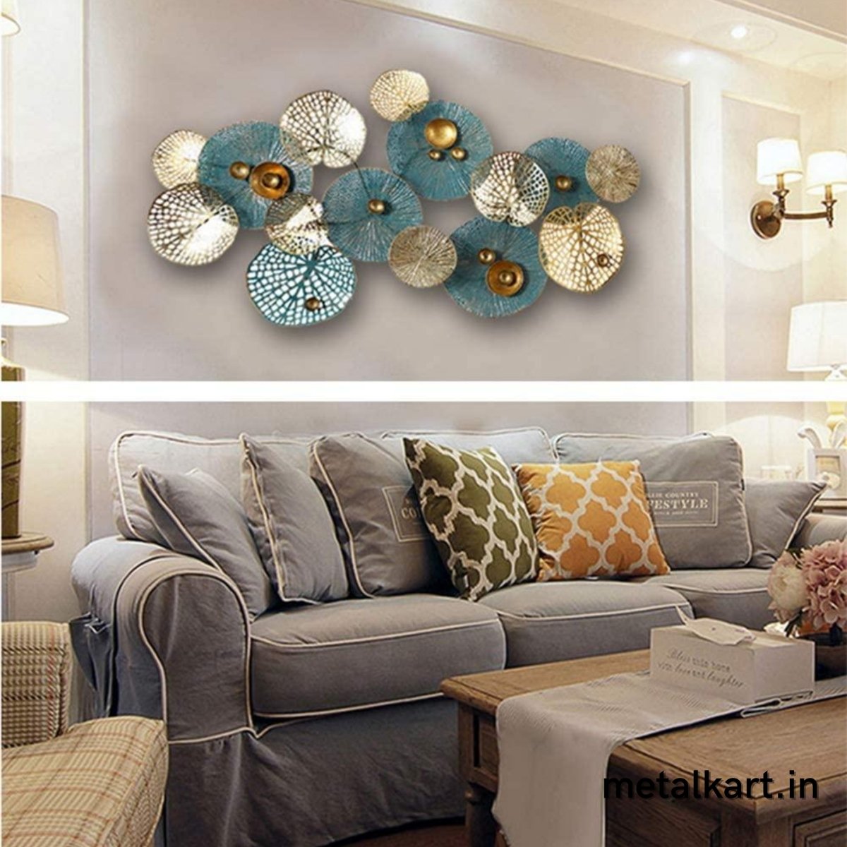 Big Wall Coverage Metallic Woven plates (46 x 23.5 Inches approx)