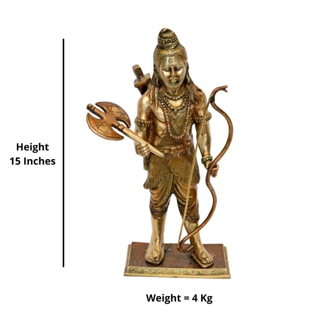 Brass Bhagwan Parashuram (H 15 Inches, Weight 4 Kg)