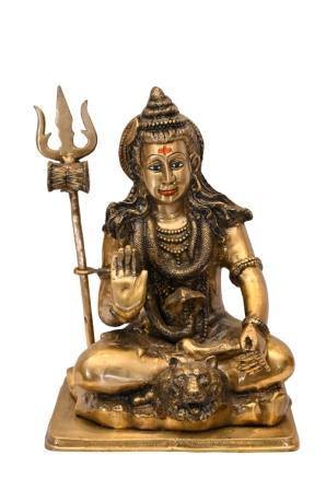 Brass Bhole Shankar Ji (H 18 Inches, Weight 15 Kg)
