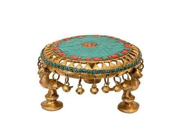 Brass Chauki (H 5 Inches, Weight 2.5 Kg)