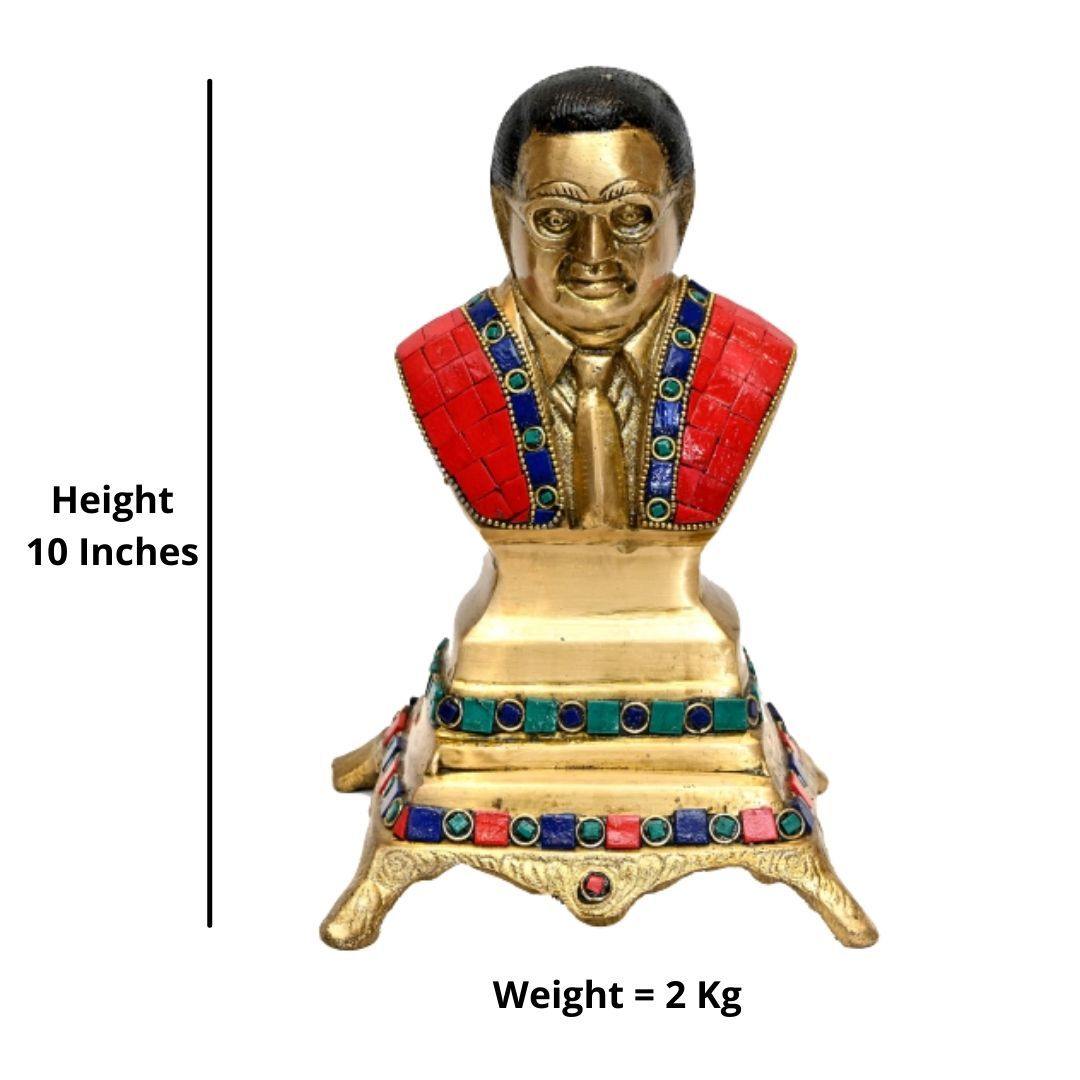 Brass Father of constitution (H 10 Inches, Weight 2 Kg)
