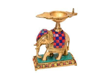 Brass Gaj Aarti (H 7 Inches, Weight 1.7 Kg)