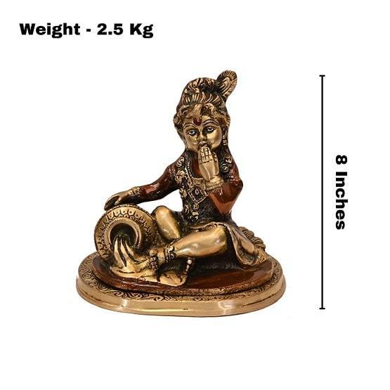 Brass Kanhaiya Makhan chor (H 8 Inches, Weight 2.25 Kg)