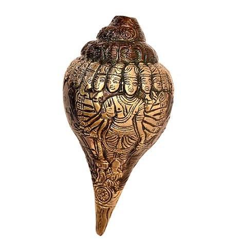 Brass Narayan Shankh (H 10 Inches, Weight 1.75 Kg)
