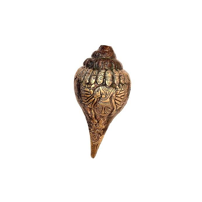 Brass Narayan Shankh (H 10 Inches, Weight 1.75 Kg)