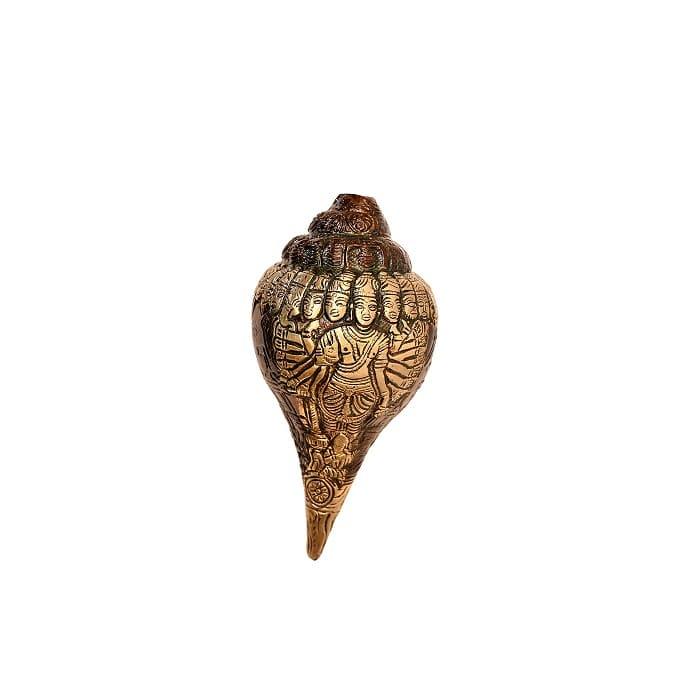 Brass Narayan Shankh (H 10 Inches, Weight 1.75 Kg)