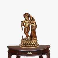 Thumbnail for Brass Radha Krishna (Gerua, H 13 Inches, Weight 4.25 Kg)