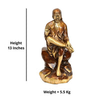 Thumbnail for Brass Sai Baba (H 13 Inches, Weight 5.5 Kg)