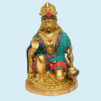 Thumbnail for Brass Sankat Mochan Hanuman (H 14 Inches, Weight 10 Kg)