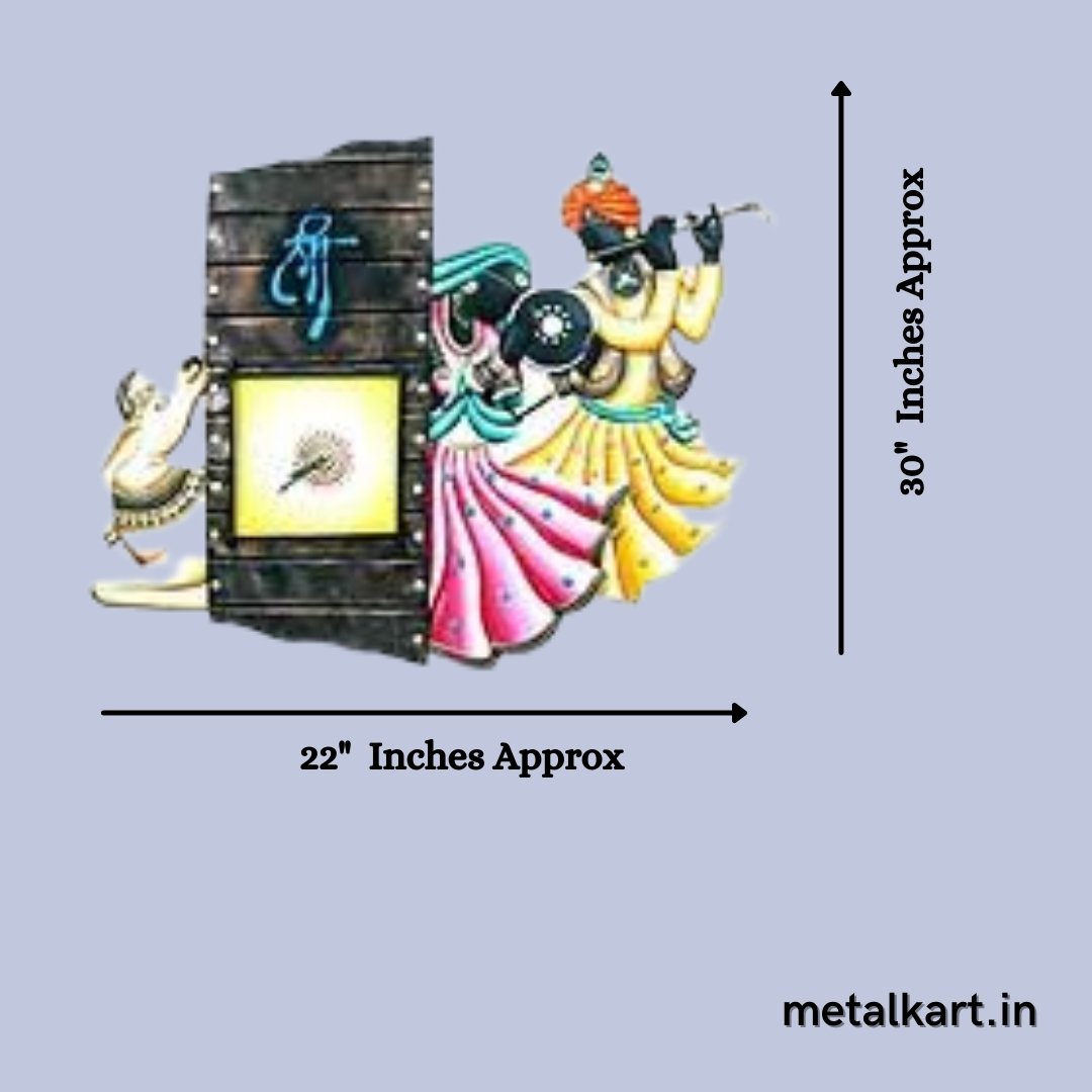 Brij Raas Wall Clock (22 x 30 Inches)
