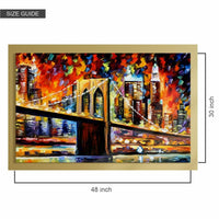 Thumbnail for Brooklyn Bridge in Dreams Canvas Wall Art (48 x 30 Inches)