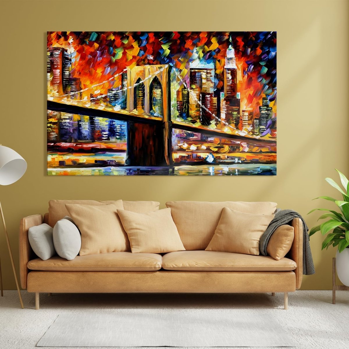 Brooklyn Bridge in Dreams Canvas Wall Art (48 x 30 Inches)
