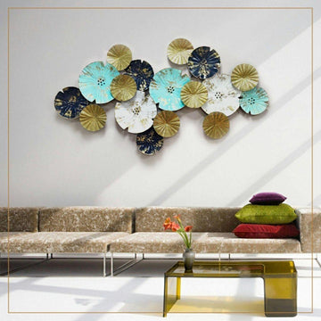 Bumper Sale Metalkart multicolor 17 Plates Abstract wall art (50 x 27 Inches)