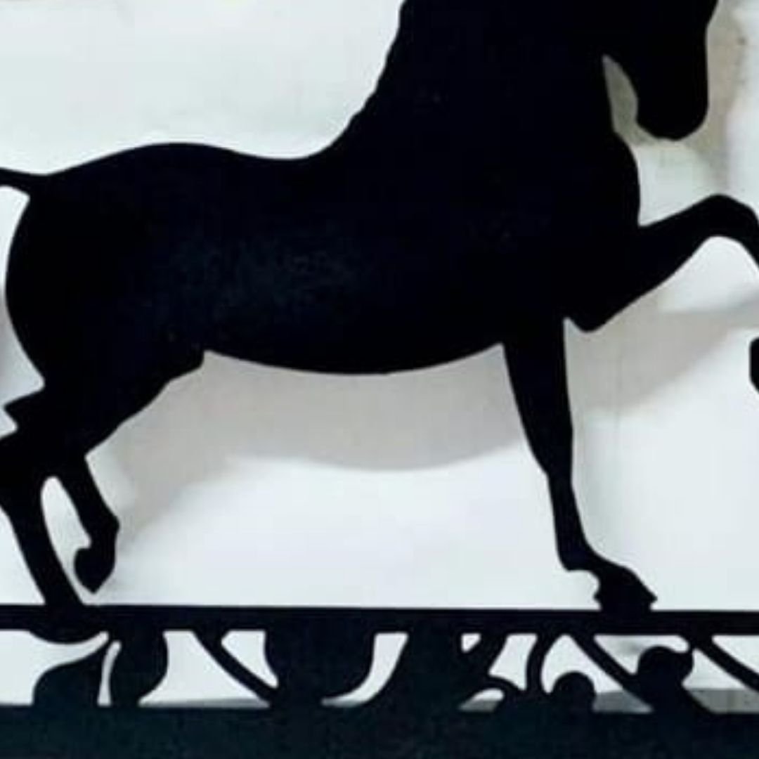 Bumper Sale Metallic Aristrocatic Horse wall design (28 x 15 Inches)